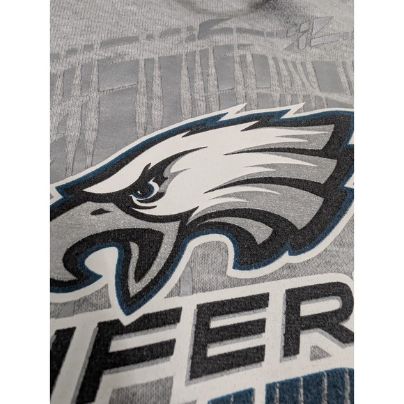Philadelphia Eagles Conference Champions Super Bowl 52 NFL Gray Hoodie Men's L - Picture 2 of 9